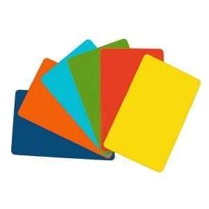 cartes PVC couleur or et argent