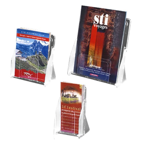 porte-brochures présentoir documents A5 A4 1/3 A4