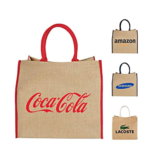 sac cabas course jute recyclée personnalisable