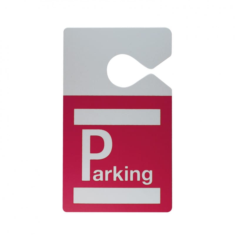 Badge parking avec accroche rétroviseur │Repères Médias
