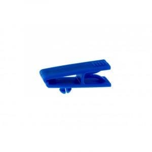 Clip plastique couleur à pince crocodile sans lanière bleu