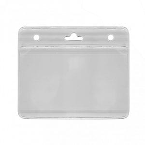 porte badge souple horizontal PVC transparent