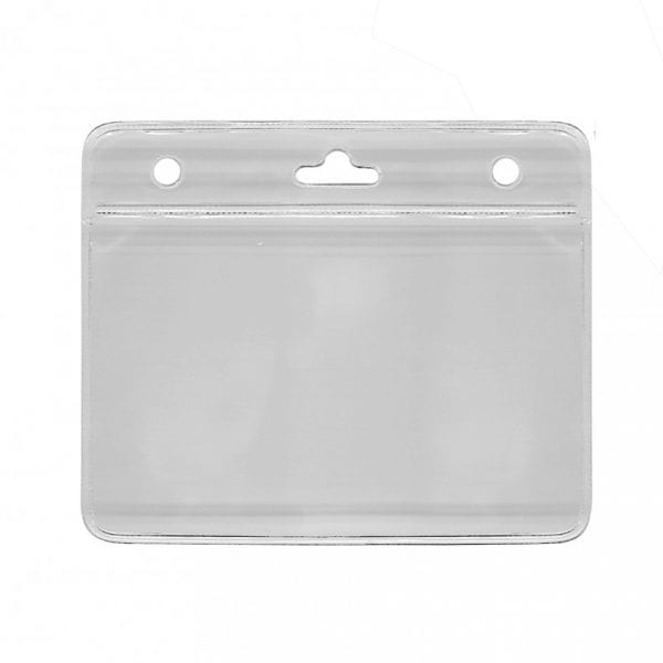 porte badge souple horizontal PVC transparent